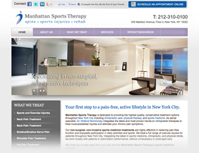 Sport therapy website design