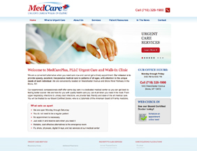 Urgent care website and logo design