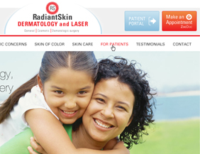 Dermatologist medical website design